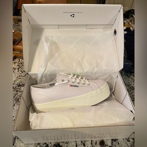 Superga white platform sneakers - BRAND NEW
